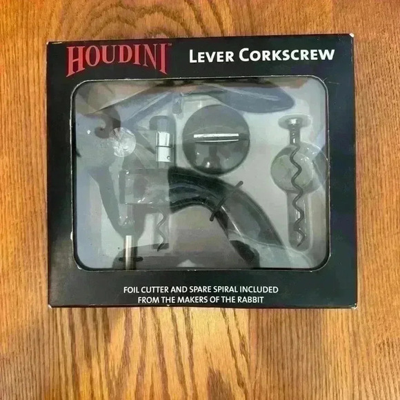 🌈 6/$60, NIB, Houdini Black Lever Corkscrew - Picture 6 of 6
